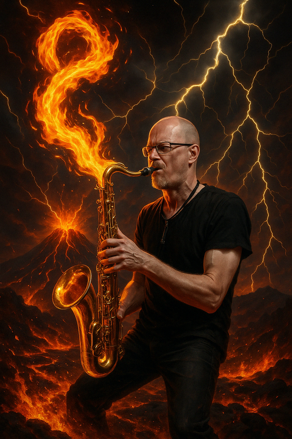 Feuer-Saxophon